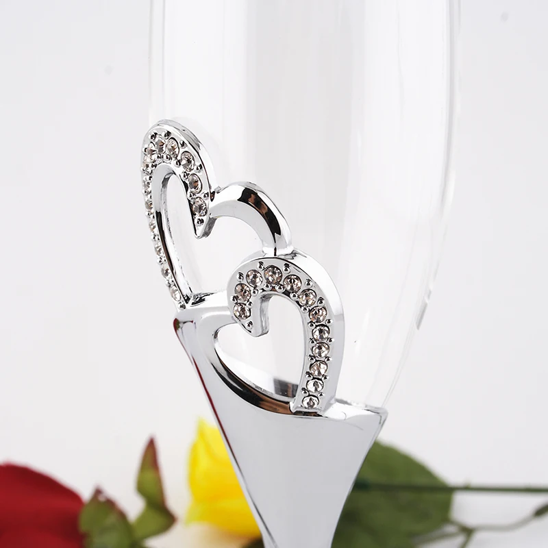 1 комплект хрустальные бокалы под шампанское на свадьбу тостовые флейты