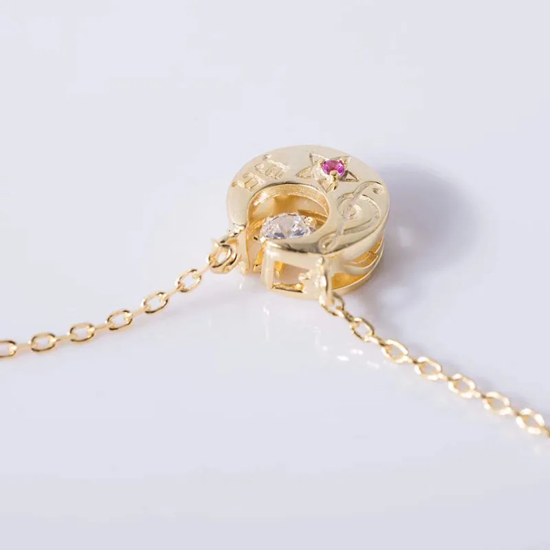 Ожерелье из серебра 925 пробы с изображением Сейлор Мун