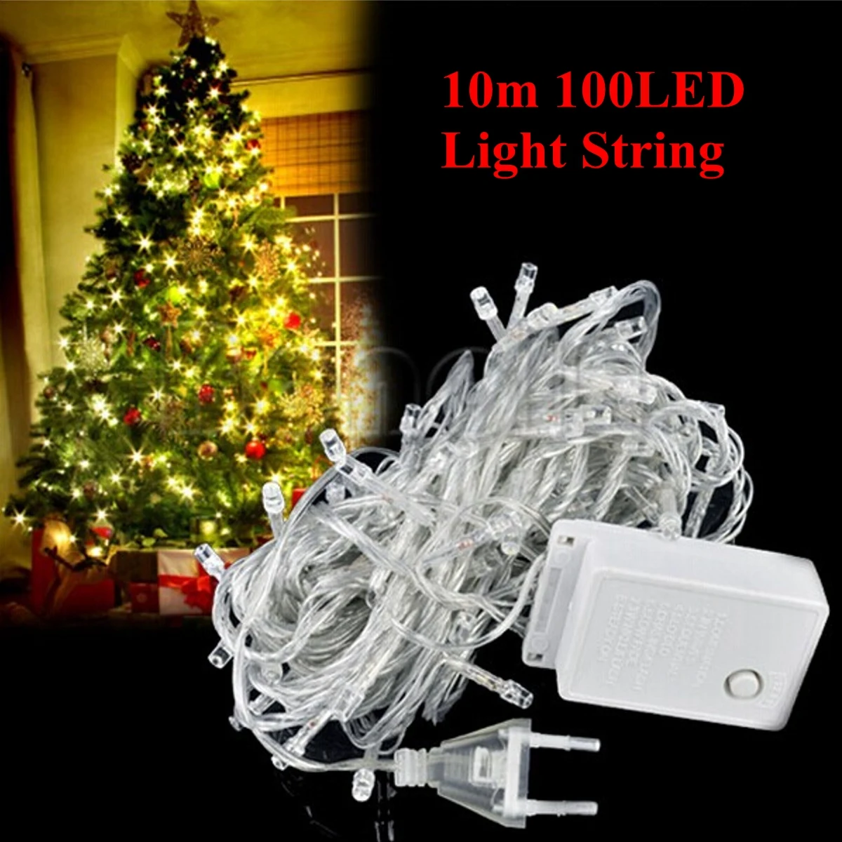 

10M Waterproof LED String Light 100LED 110V/220V Outdoor String lighting Warm White For Christmas Festival Party Decoration