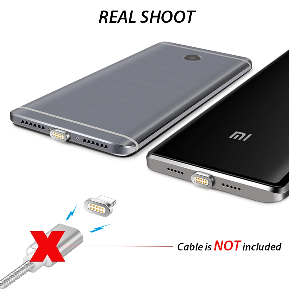 Магнитный мини кабель для зарядного устройства Iphone X 8 7 6 Plus USB Type C магнитный