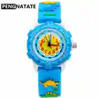 Детские часы PENGNATATE для мальчиков, мультяшный браслет с динозавром, наручные часы, 3D водонепроницаемый ремешок, силиконовые часы, подарки для студентов и детей