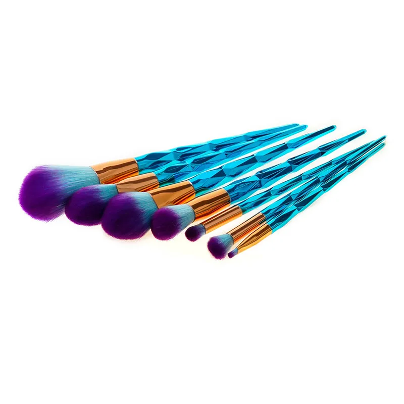 7/10 Pcs Trendy Foundation Eyebrow Eyeliner Face Blush Diamond Powder Cosmetic Concealer Makeup Brushes Set Hot | Красота и здоровье