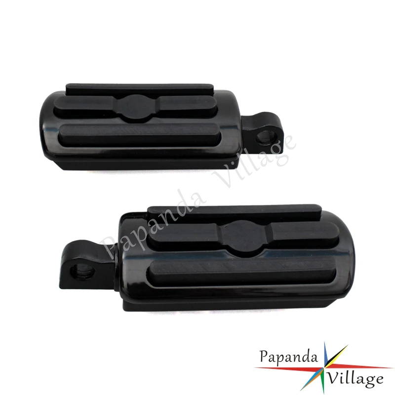 Papanda мотоцикл хром шоссе Подножки подножки педали подножки для Harley Touring Dyna мужской Peg крепление - Цвет: Black