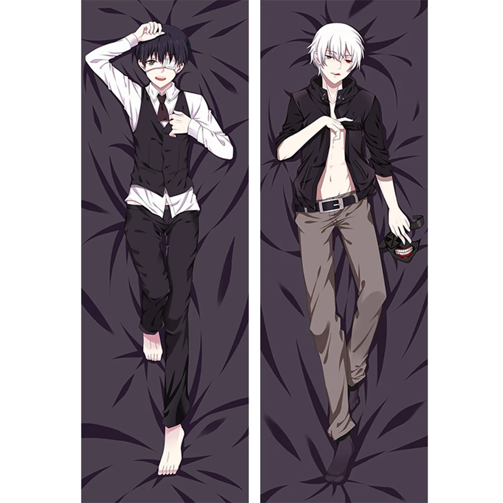 

Anime JK Tokyo Ghoul Character Dakimakura Body Pillow Cover Case Cartoon Manga Kaneki Ken Male Boy Hug Hugging Pillowcase