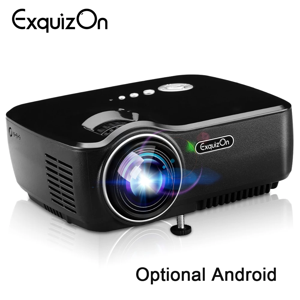 Exquizon GP70 lcd 800*480 проектор (опционально Android 4 Bluetooth wifi) HD 1080P 1800 люмен светодиодный HDMI