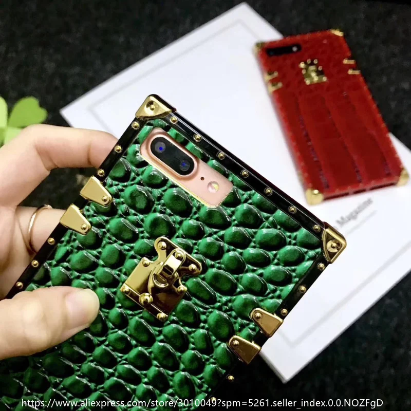 Украшения из металла Чехол для IPhone X 8 плюс крокодил узор искусственная кожа ТПУ