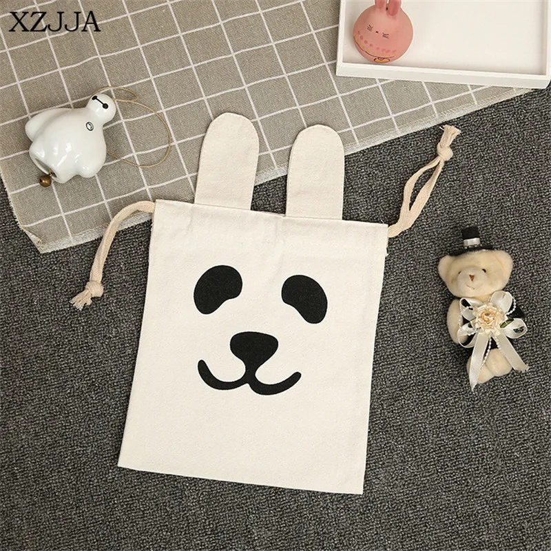 Холщовые сумки для хранения XZJJA с мультяшным рисунком креативный рюкзак на