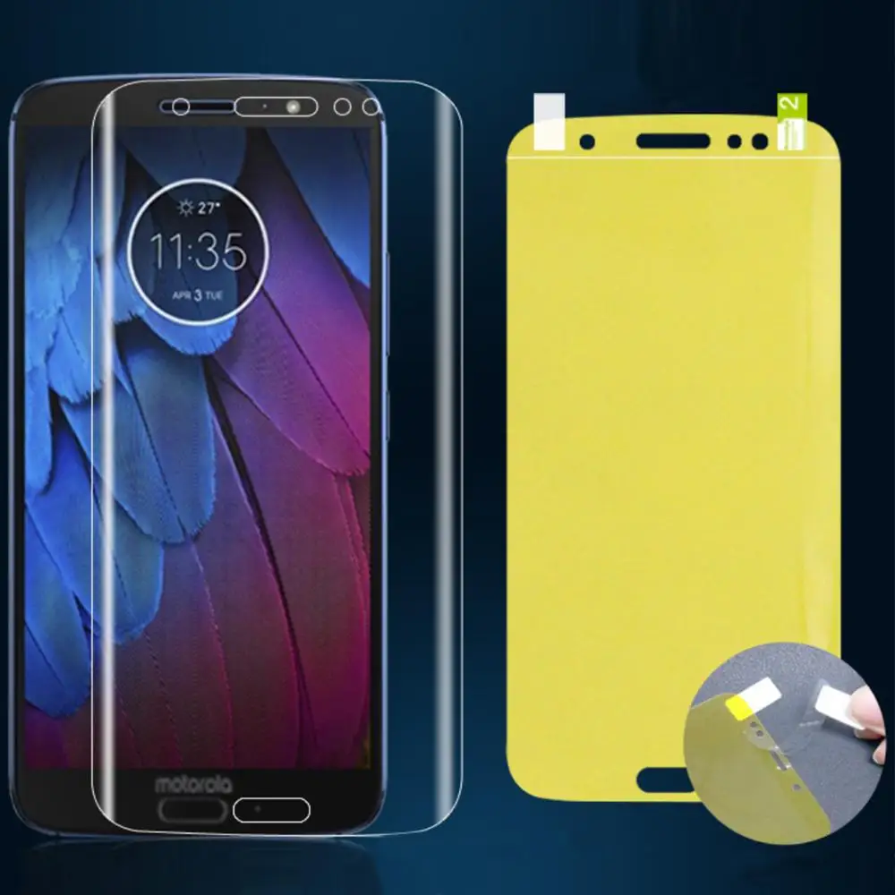 Защитная 3d пленка для Motorola Moto G7 G6 G5 Plus Гидрогелевая Z2 Play Nano с полным покрытием (не