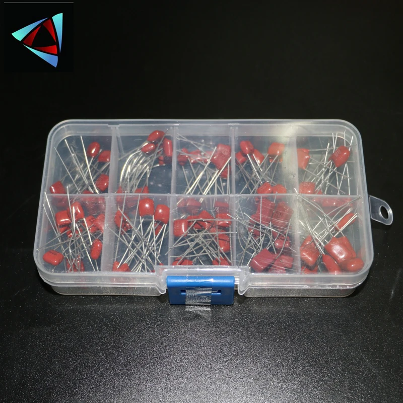 

100pcs/lot 10nF~470nF Metallized Polyester Film Capacitors Assortment Kit High precision and stability samples CBB capacitor set
