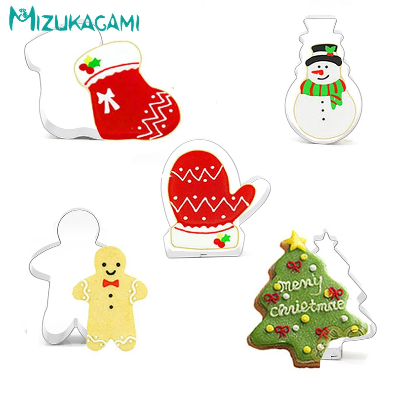 Формочки для печенья рождественские перчатки Снеговик из нержавеющей стали