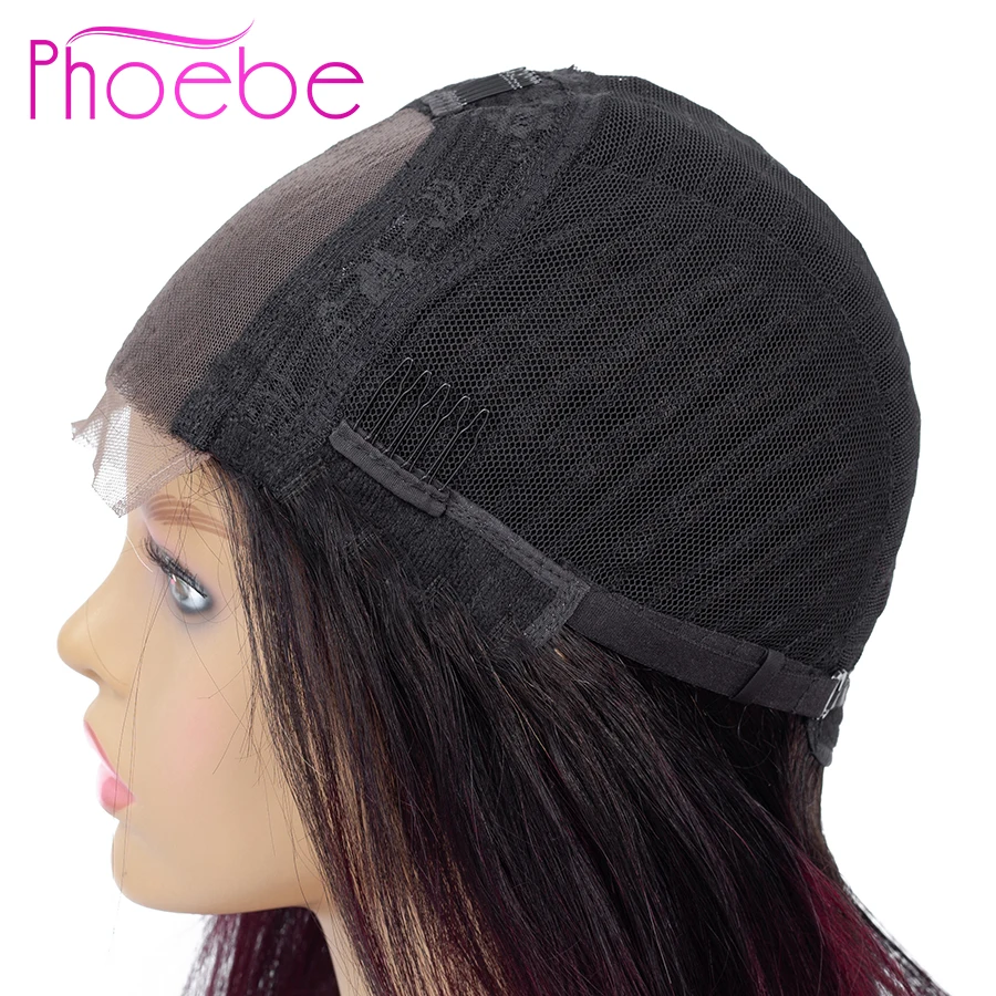 Phoebe 4x4 парики из натуральных волос на кружеве #613 1B/27 1B/99J предварительно сорванные