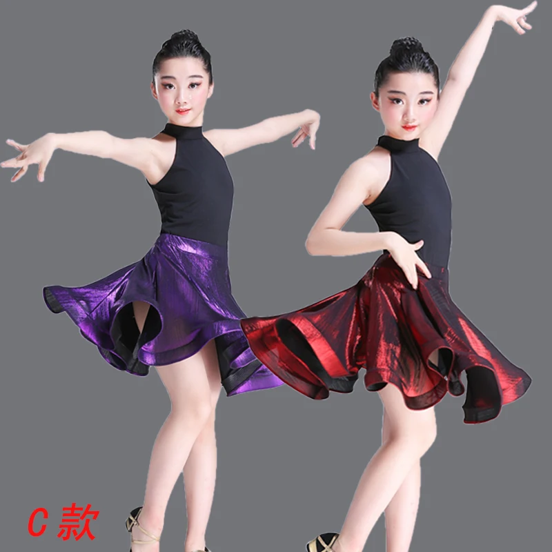 Children's Latin dance skirt children's costumes practice rules clothes | Тематическая одежда и униформа