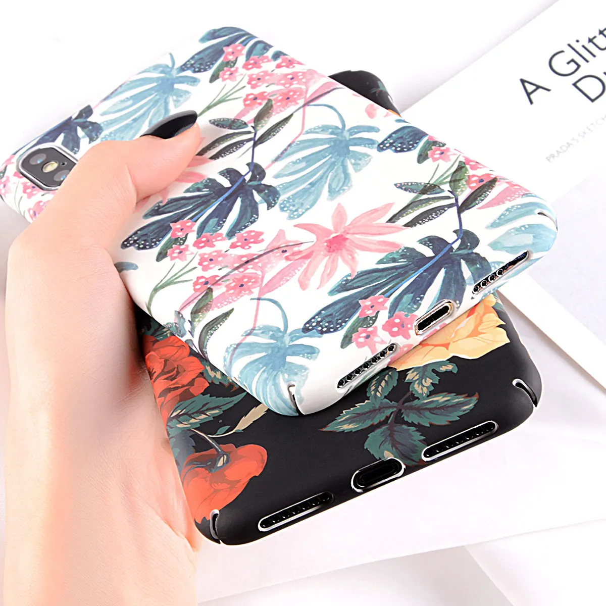 Чехол для телефона Moskado с красивым цветком iPhone 6 6s 7 8 Plus X XR XS MAX модный жесткий чехол