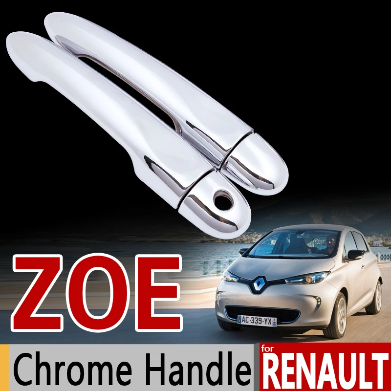 Для Renault ZOE Z.E 2012-2017 хромированная дверная ручка комплект отделки 2Dr 2013 2014 2015 2016