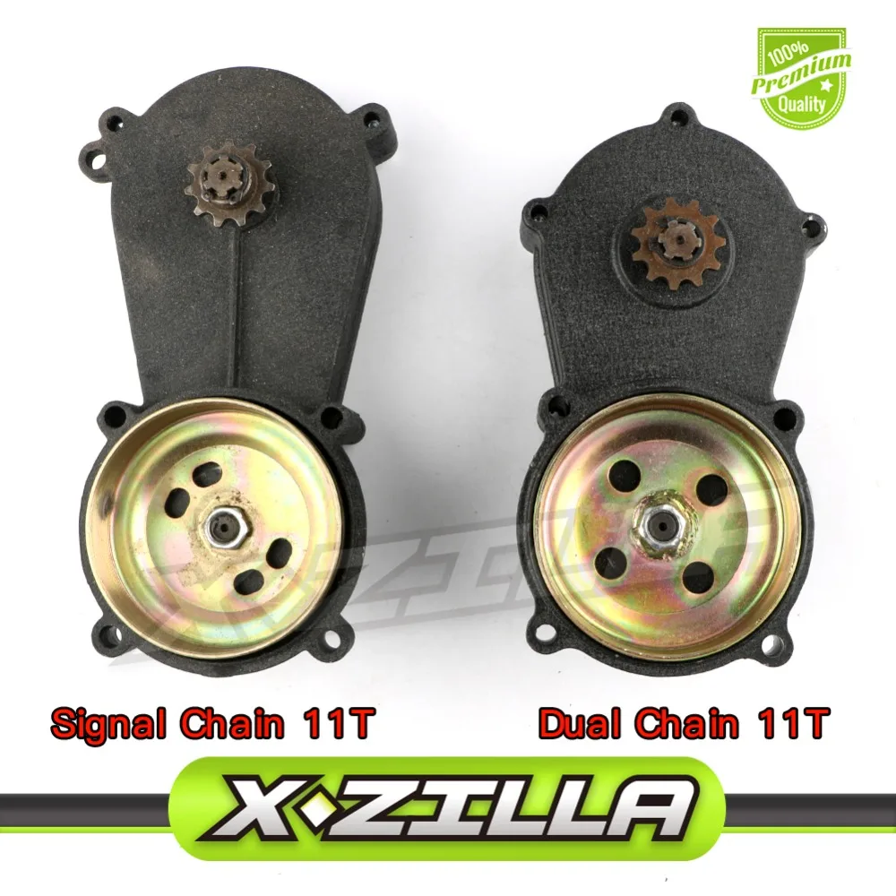 

Dual Chain Black Clutch Gear Box 11T 14T 17T 19T 20T T8F 43CC 47CC 49CC for Mini Moto Pit Dirt Bike Quad ATV Buggy Go kart