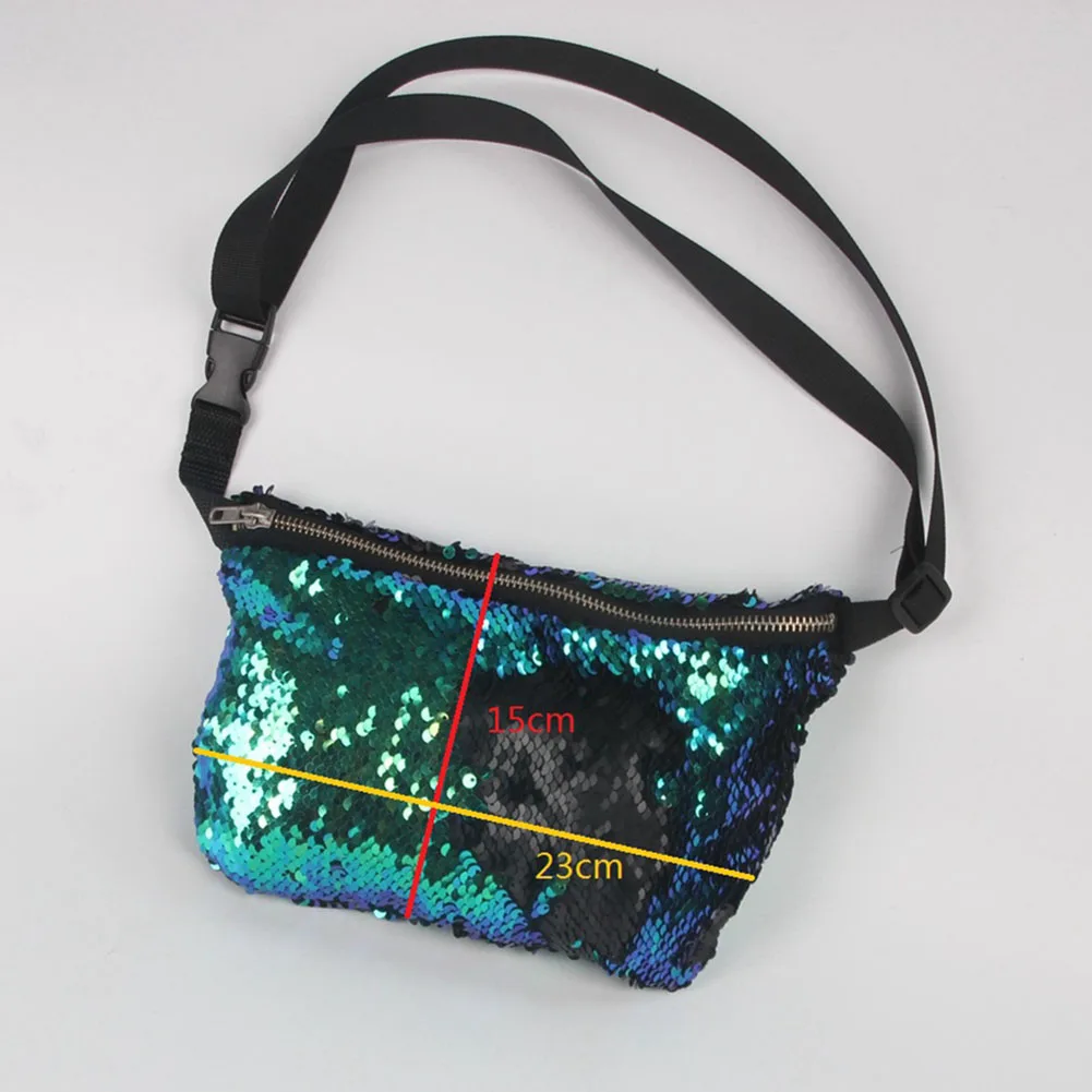 Женская Блестящая поясная сумка многофункциональный кошелек на ремне через