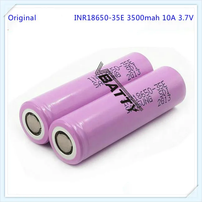 Подлинный для samsung INR18650-35E 3500 mah 10A 3,7 V высокий поток энергии перезаряжаемый литий-ионный аккумулятор(5 шт/лот