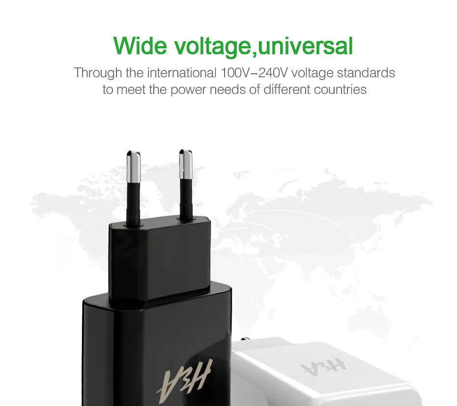 H& A Quick Charge 3,0 USB зарядное устройство для samsung S10 Plus S9 S8 QC3.0 мульти зарядное устройство для iPhone X XSMax 7 8 6 Plus EU зарядное устройство