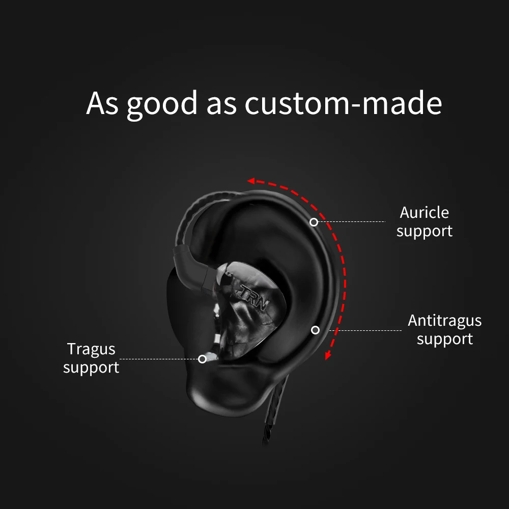 TRN X6 6BA драйвер в ухо наушник 6 сбалансированный арматурный HIFI монитор для сцены