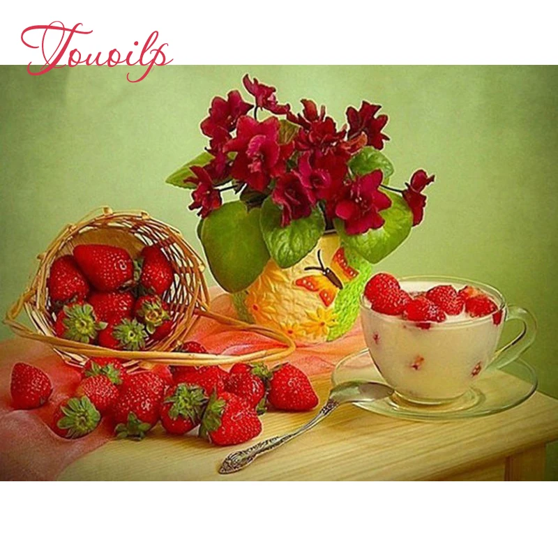 

diamond embroidery Flower still life diamond mosaic picture rhinestones diy 5D diamond painting cross stitch home decor