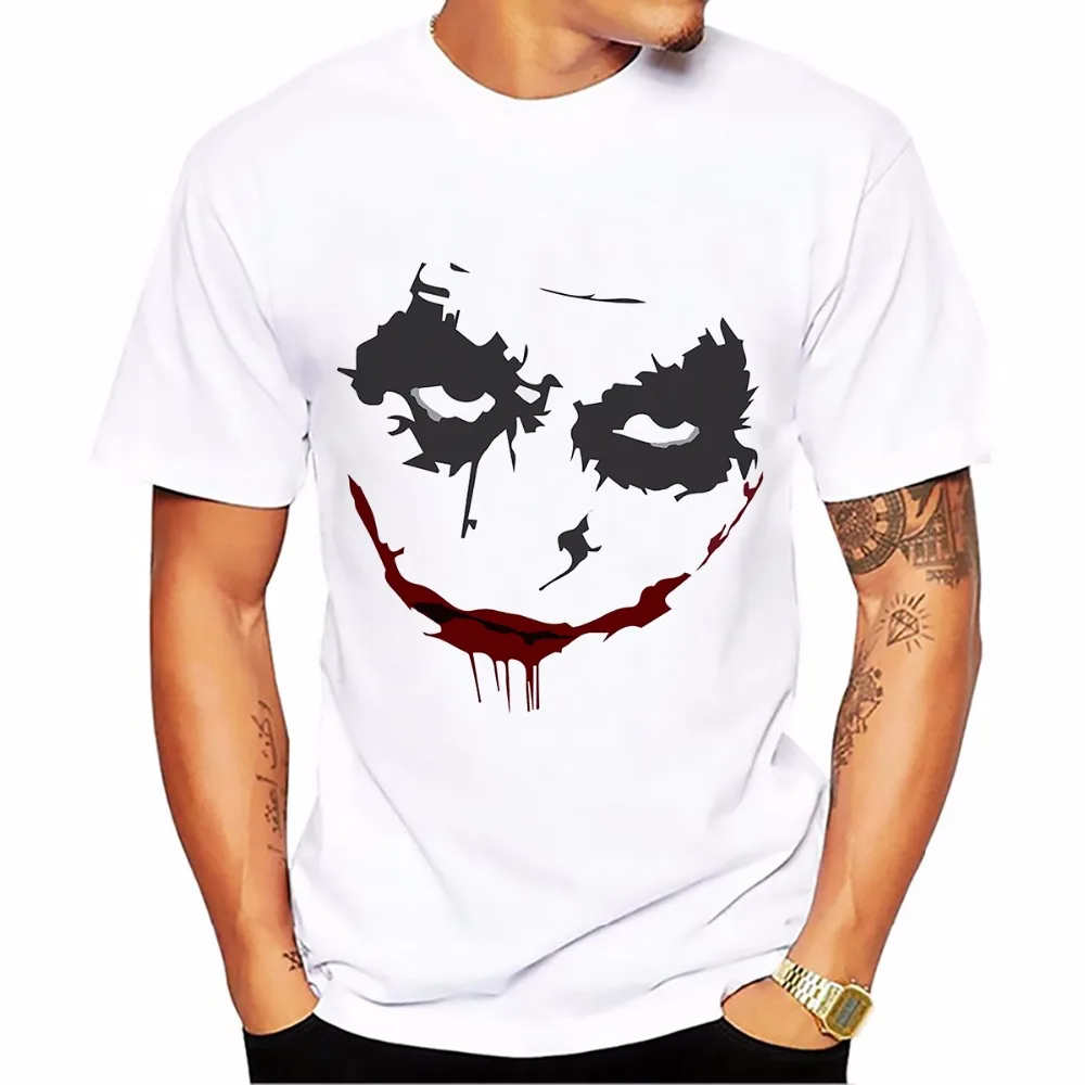 Salute Heath Ledger Most classic Joker Футболка белая Повседневная футболка из дышащей ткани
