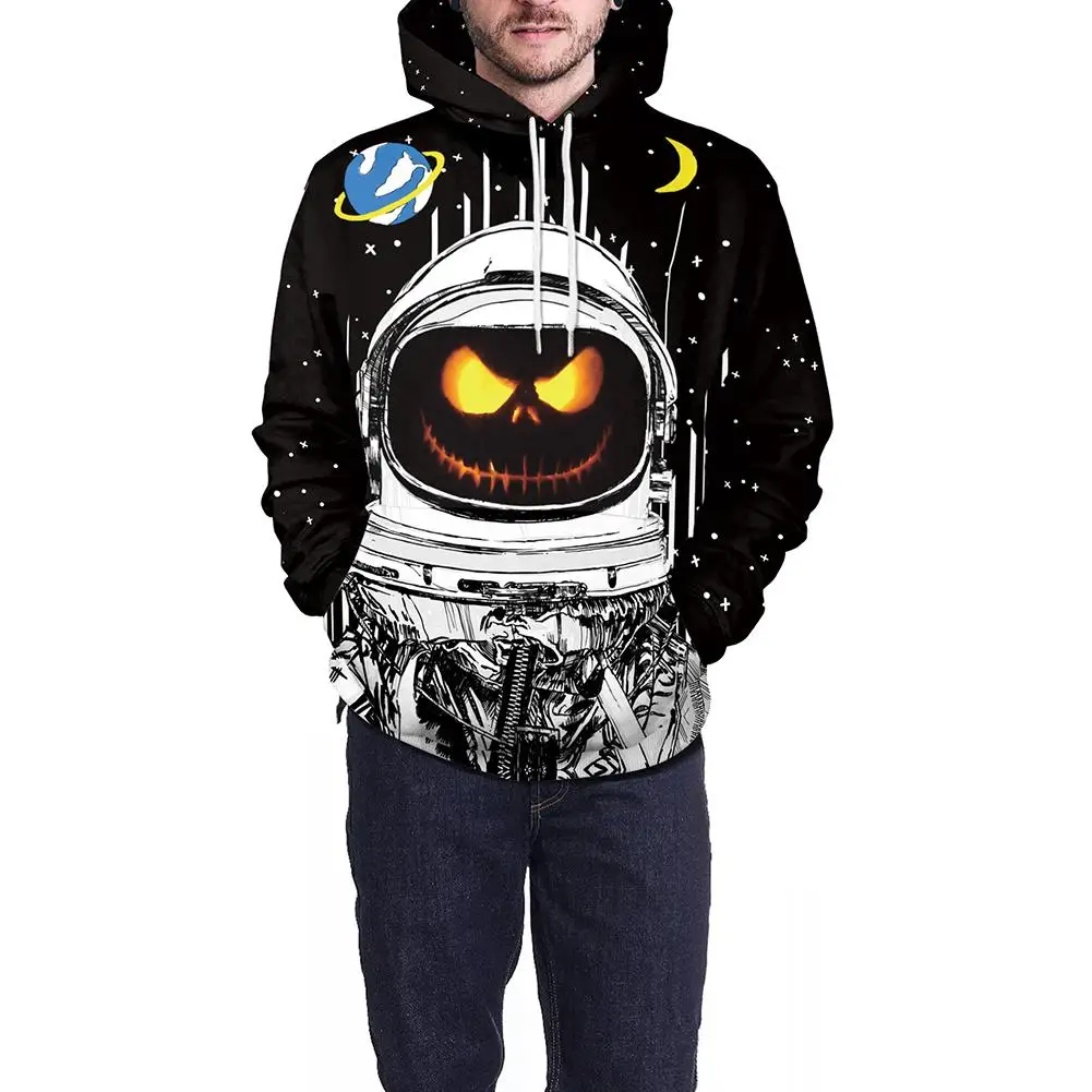 Толстовка на Хэллоуин с надписью Trick или Treat Ghost Astronaut пуловер капюшоном