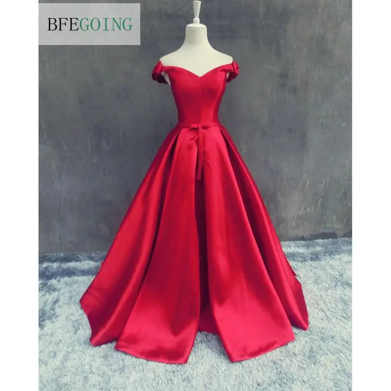 Красное свадебное платье с v образным вырезом без рукавов из мягкого атласа