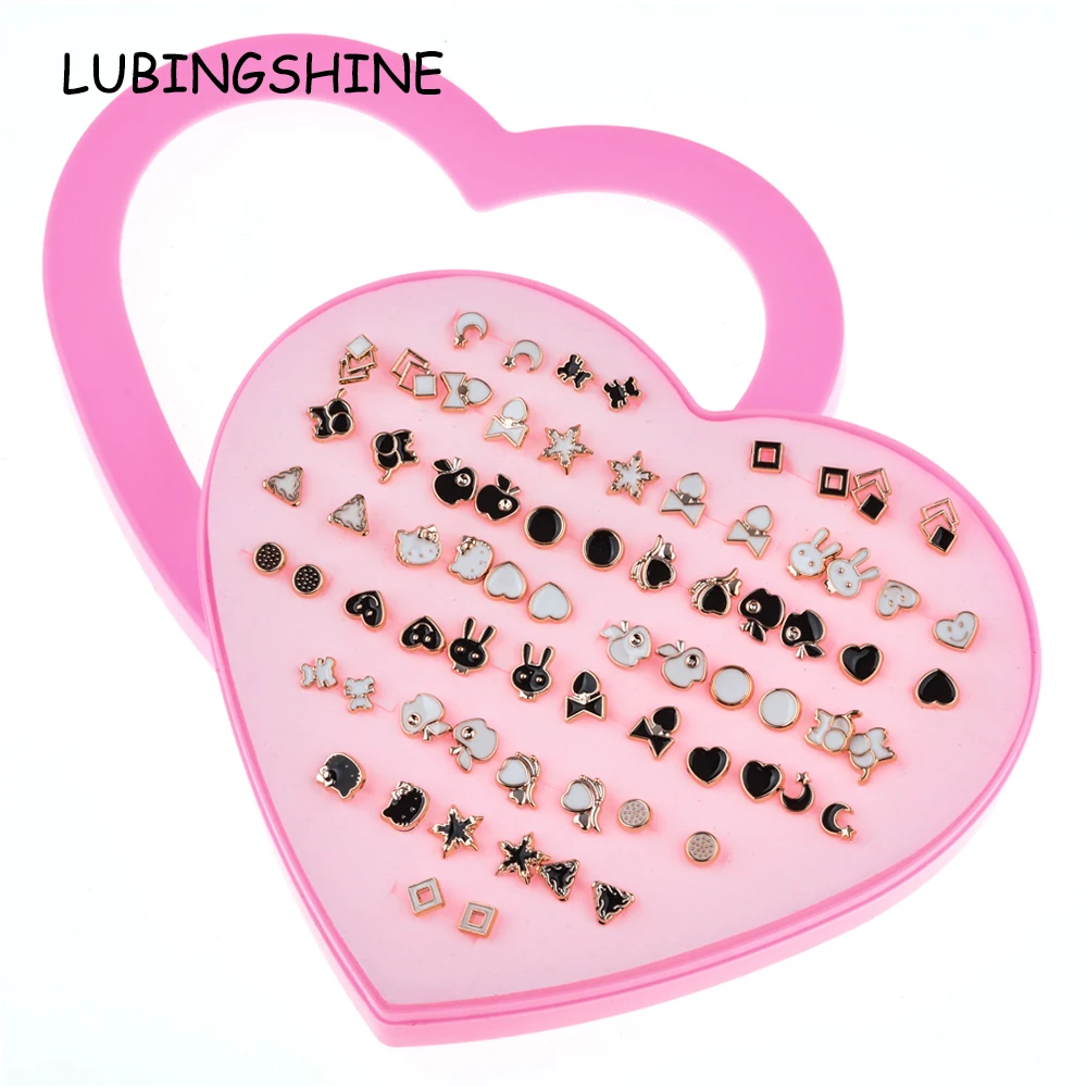 Женские акриловые серьги гвоздики LUBINGSHINE набор из 36 пар/лот модные вечерние