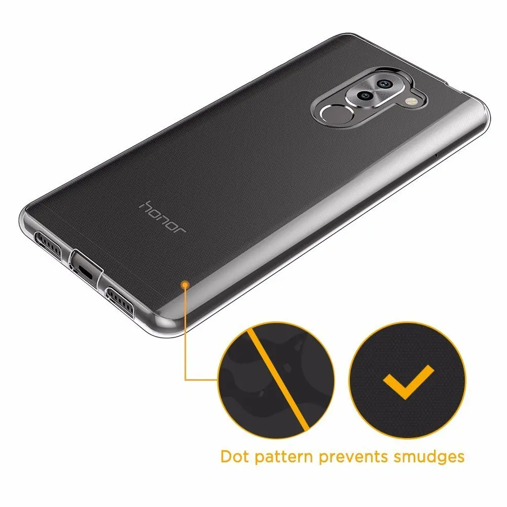 UPaitou Clear TPU Case for Huawei Honor 6X/Mate 9 Lite/GR5 2017 Transparent Soft Sinicon Back Cover 6X |