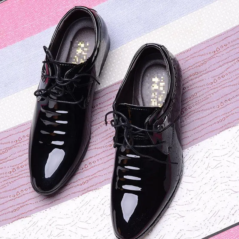 2017 новая мужская деловая повседневная одежда модная Молодежная обувь с острым