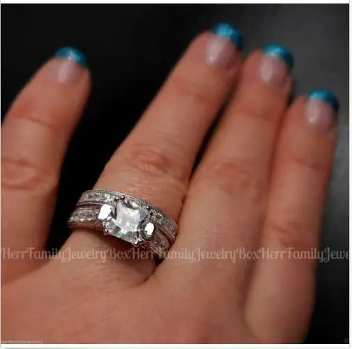 Классические кольца на палец с золотым наполнителем 14 kt 2 в 1 кристаллами 6*6 мм для