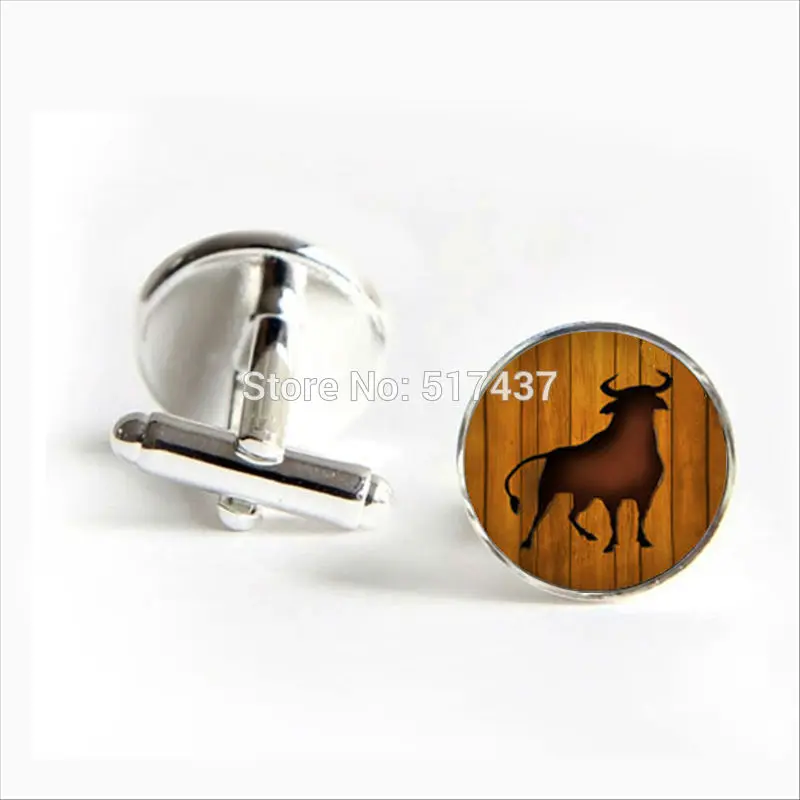 Оптовая продажа 2017 деревянные запонки с рисунком быка винтажные для мужчин