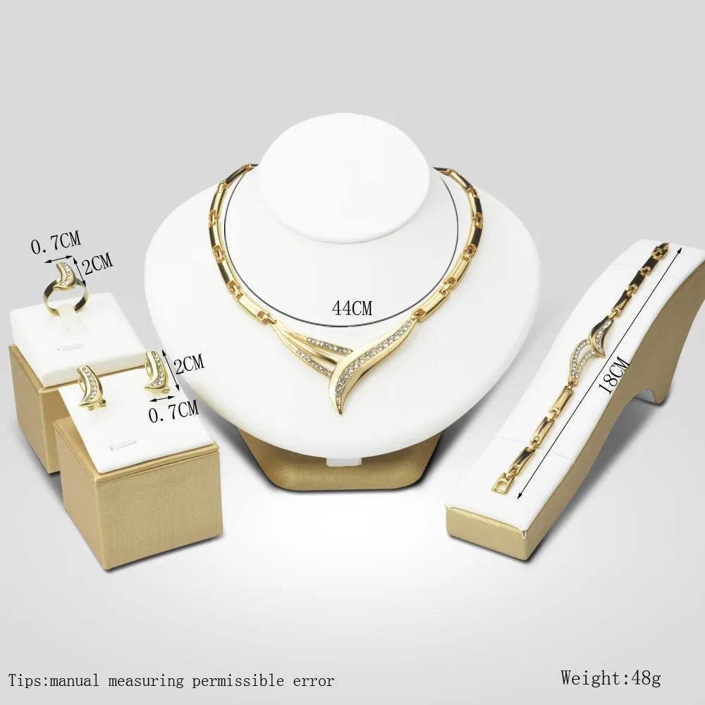 Новая высокая Мода Дубай ювелирный набор золото нигерийские Свадебные