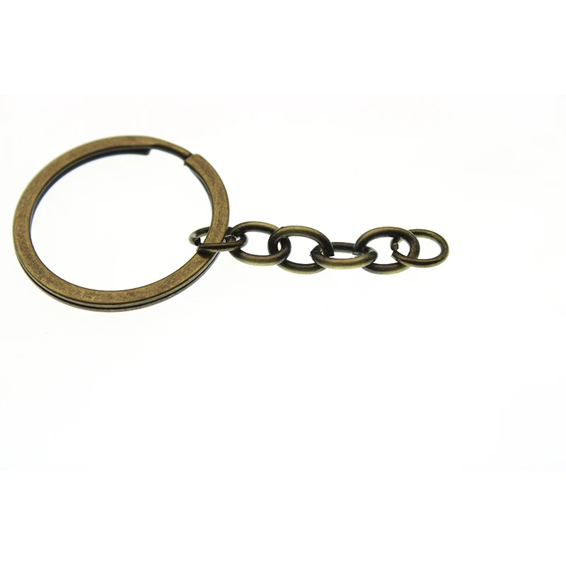 antique bronze 10 шт./лот, брелок для ключей, бронзовое розовое золото, черный цвет, Раздельный брелок для ключей, сделай сам, изготовление ювелирных изделий, llaveros lote - Цвет: antique bronze