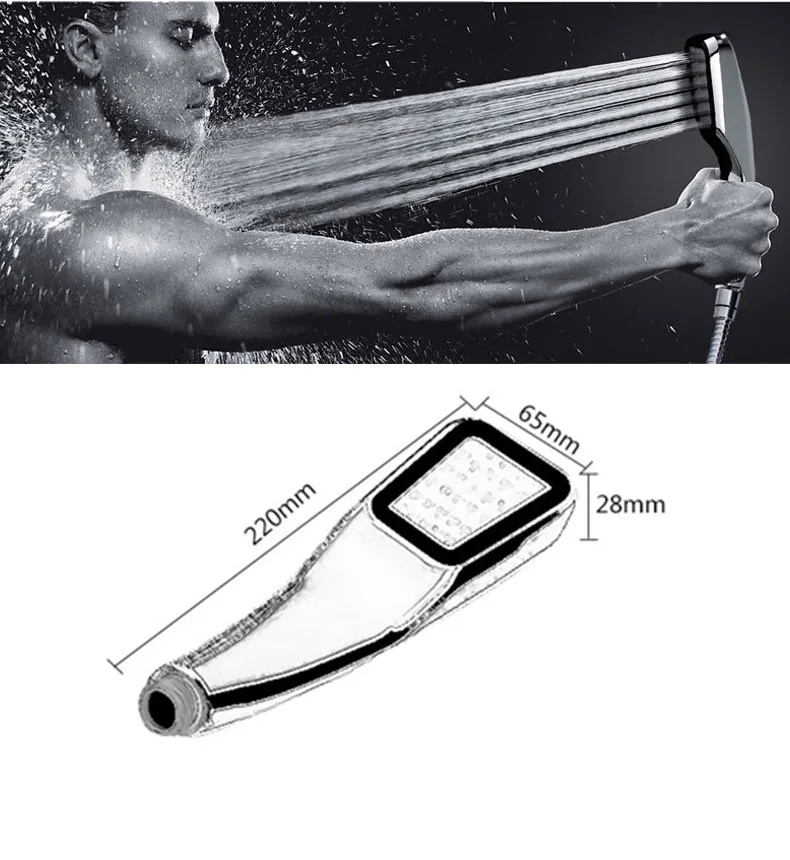 ROLYA ABS хром Ванная комната одна функция ручная душевая головка высокого давления
