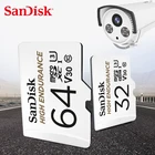 Двойной Флеш-накопитель SanDisk с высокой износостойкостью слот для карт памяти 64 ГБ 128 ГБ 256 Гб класс 10 скорость записи видео U3 V30 до 100 МБс. microSD карта 32 Гб U1 Full HD 4K