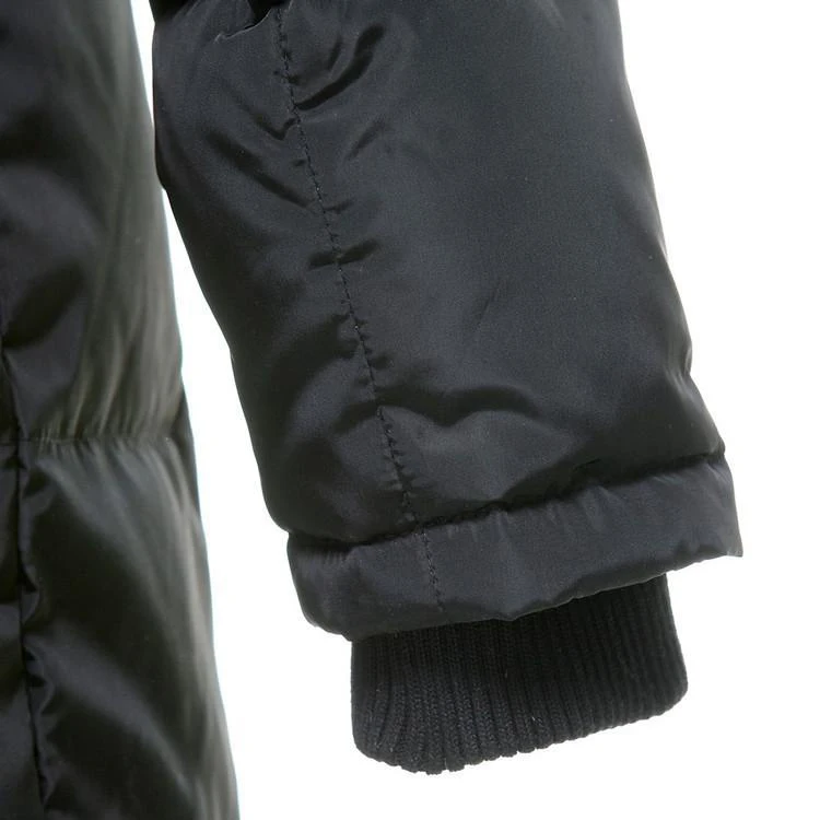 Мужской удлиненный пуховик свободная Толстая куртка до колена на белом утином