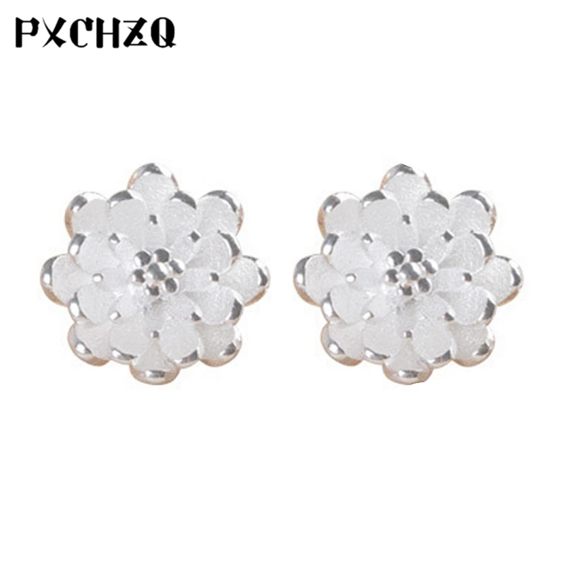 Серьги в виде лотоса красивые серьги богини популярные с серебряным покрытием