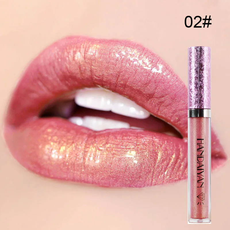 2017 Новый блеск для губ макияж Пигмент золото Nude Shimmer Metallic жидкая помада | Красота и