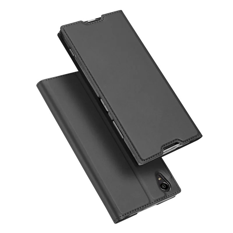 Grey Магнитный флип-чехол для Coque sony Xperia XA1 Plus Ultra XZ1 XZ2 Premium XZ X Compact XZ3 XP Z5 Mini L1 Z6 E6 XA2 чехол со слотом для карт - Цвет: Grey