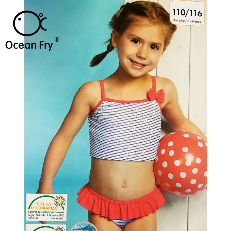 

Baby Newborn Swimwear Bikini Two-Pieces Sets Children's Swimming Wear Costume For Kids Girls Pentagram Striped Split Swimsuit