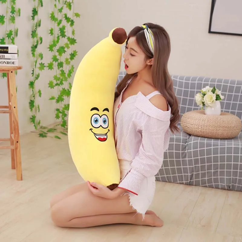 Милая имитация банана плюшевая игрушка подушка кукла Спящая Подушка хлопок