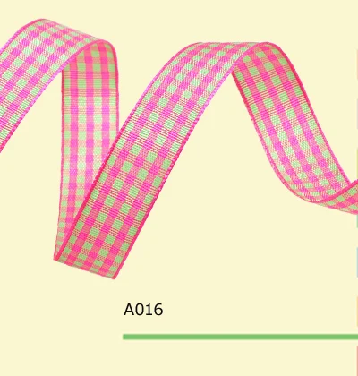 

7/8" Inch 22mm checked plaid gingham ribbon