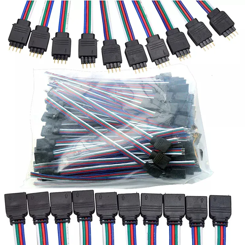 5 шт. 4-контактный разъем 5-контактный для 5050 3528 RGB RGBW светодиодный светильник