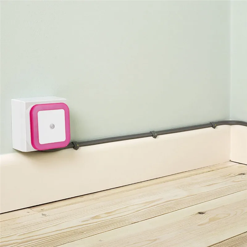 Шт. 1 шт.. Световой Датчик управления Ночной свет мини ЕС США штекер квадратная