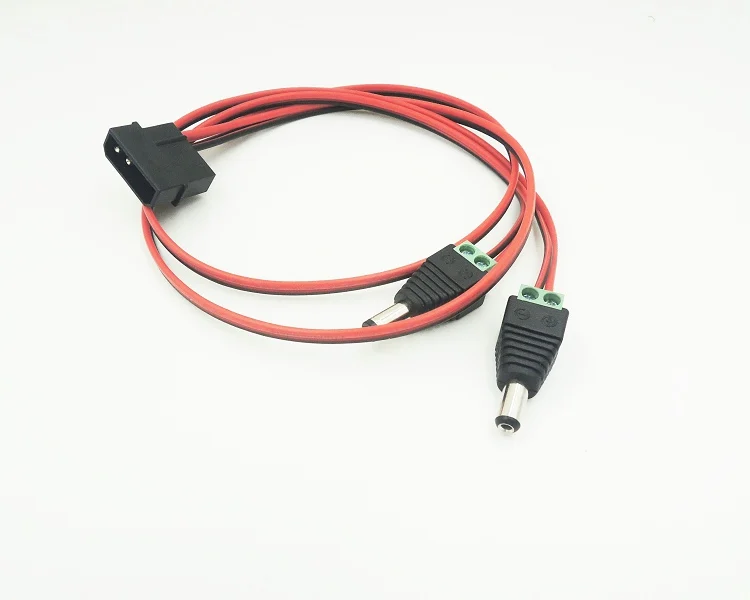 50 шт./лот DHL PC DIY 4 контактный IDE Molex до 12V DC разъем питания 2*5 5x2 1 мм адаптер|ide molex|molex