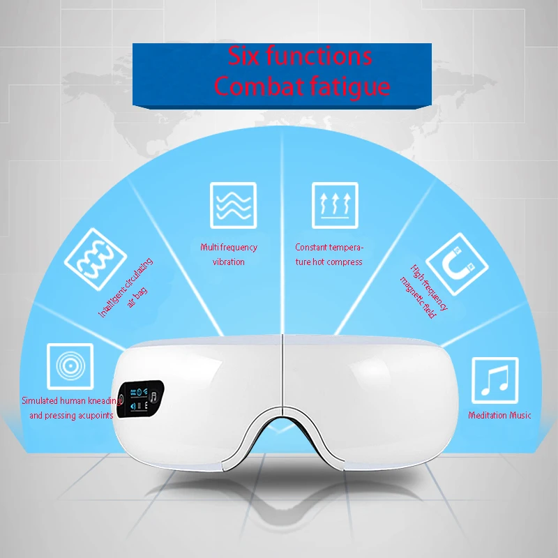 Электрический массажер для глаз зарядка музыки беспроводной Вибрационный