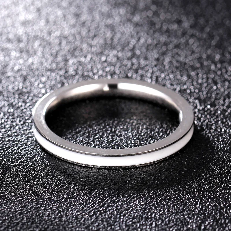 Классическое Брендовое ювелирное изделие 2 мм эмалированное керамическое кольцо