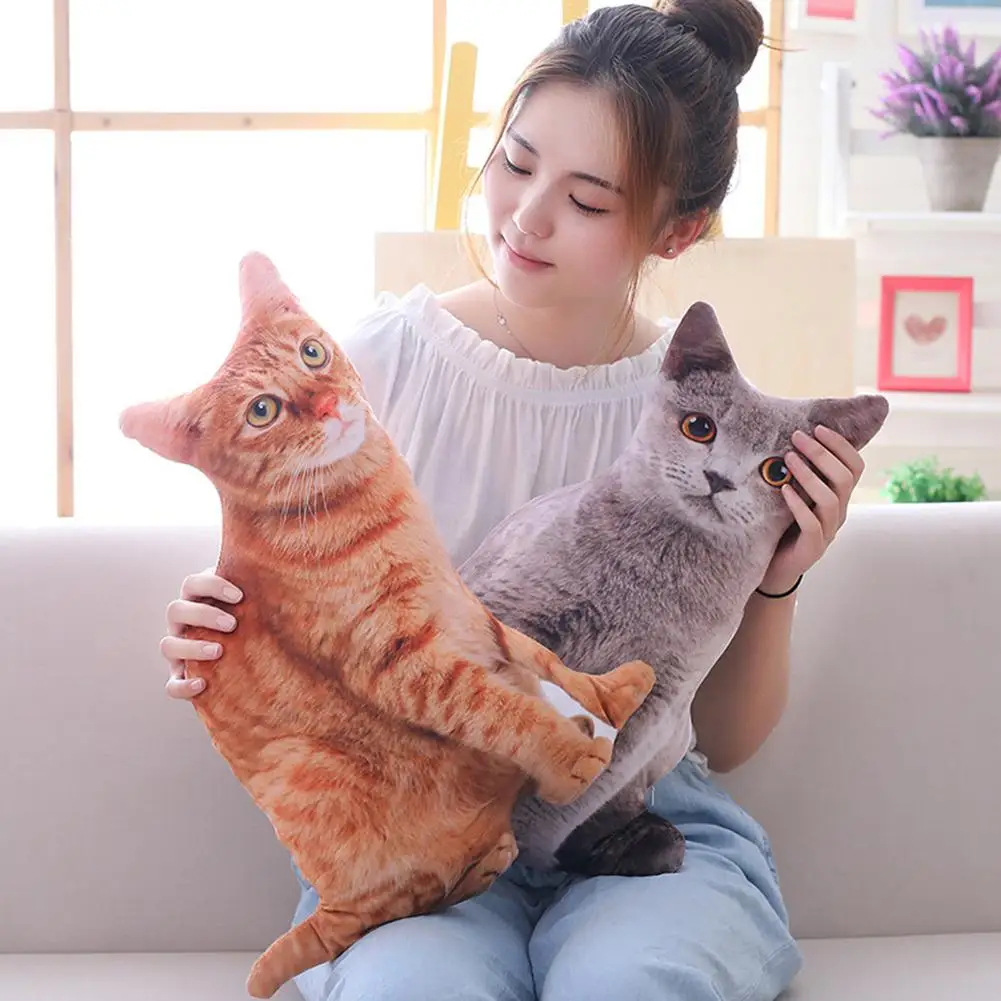 Yfashion милый кот 3D моделирование форма плюшевые игрушки Комфорт Подушка Спящая