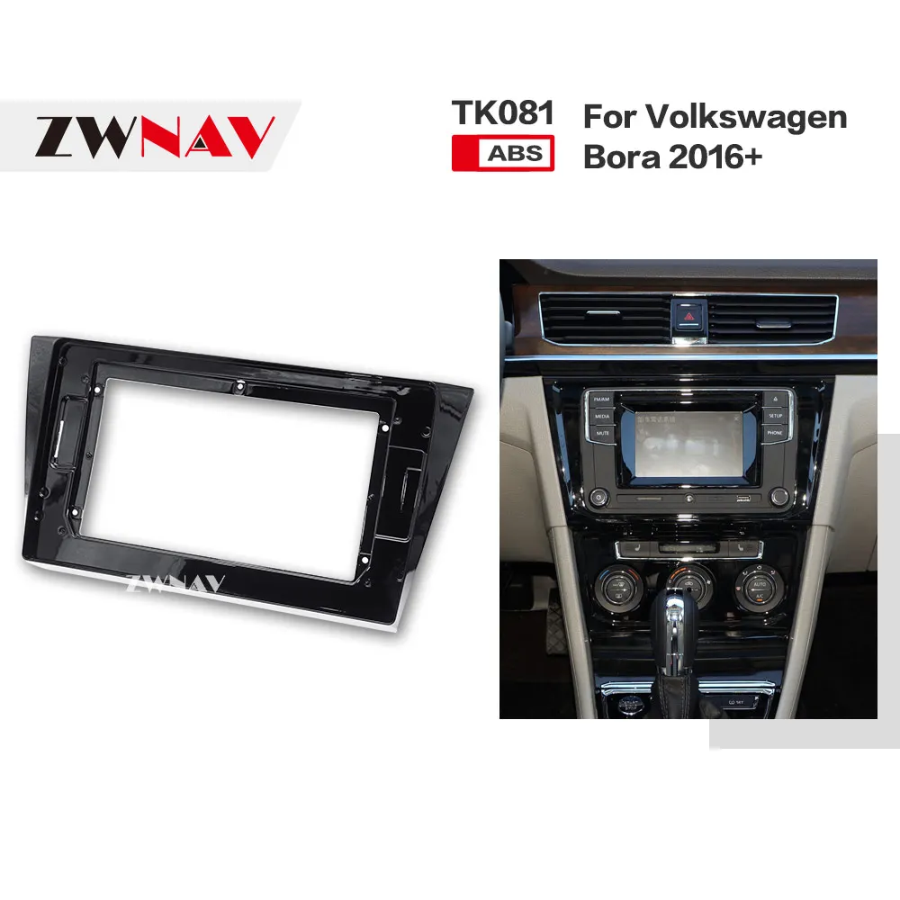 Автомобильная Двойная Рама ZWNAV панель радио DVD внутренняя отделка для Volkswagen Bora 2016